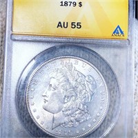 1879 Morgan Silver Dollar ANACS - AU55