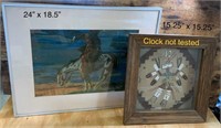 Aboriginal Print & Clock