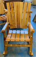 Large Handcrafted Wooden Porch Chair