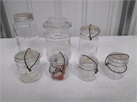 7 Vintage Presto & Ball Jars
