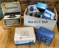 Misc. Lot of IT Items / Old Portable Typewriter