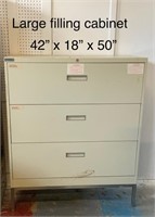 3 Drawer Large Steel File Cabinet