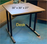 Small Wood / Metal Desk (Lots of Wear)