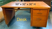 Large Wood Desk (Lots of Wear)
