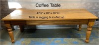 Wood Coffe Table (needs refinishing)