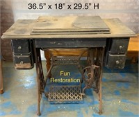 Singer Sewing Machine Cabinet  (ready to restore)