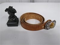 Belt with Buckle & Cowboy Figure 5" tall