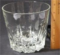 Etched Crystal Vase