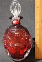 Ruby Red Glass Decanter