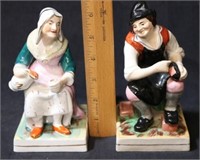 Pair Man and Woman Porcelain Figures - 2pc.