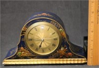 Vintage Hand Painted French Mantle Clock