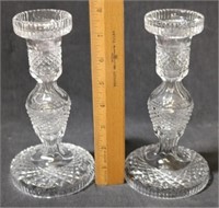 Pair Crystal Candleholders - 2pc.