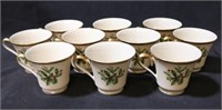 Set of 10 Lenox Holiday Mugs - 10pc.