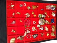 costume jewelry lot broaches and pins
