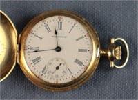 Ladies' 14k Gold Waltham Hunter Case Pocket Watch