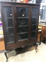 Queen Anne Depression China Cabinet 44" long