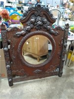 Heavy Carved Oak Mirror  41 x 50"