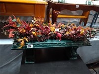 Resin painted Bench, dried flowers