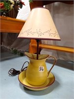 Ceramic ,Pitcher and Bowl Lamp