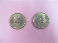 Presidents John Adams & William Harrison Dollars