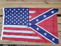 New 3x5 American / Confederate Flag