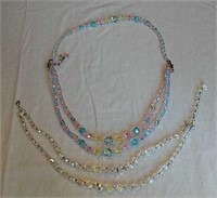 vintage cut glass necklaces