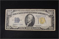 1934A $10 Silver Certificate Yellow Seal