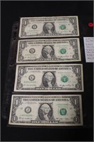 Lot of 4 $1 Star Notes