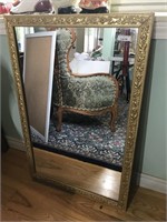 Gold Framed Mirror 36" X 24"