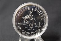 1975 Silver Canadian Dollar Cowboy
