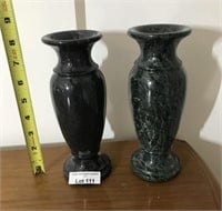 2 Marble Vases