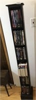 DVD/ CD / VHS Stand with Contents 59" Tall