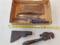 Axe Blades, Vintage Pipe Wrench, Wrenches