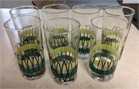 7- 1970's water glasses