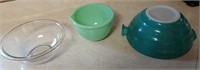 glass bowls, jadeite