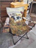 Folding Camp Chair w/Horses