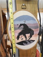 Needlepoint "End of the Trail" 10.5"H