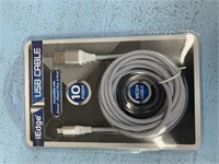 10 ft. Iphone Charging cord Gray