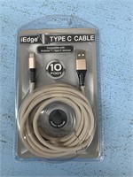 USB C 10ft. Charging cord Tan