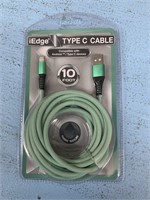 USB C 10ft. Charging cord sea foam Green