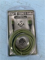 USB C 10ft. Charging cord Hunter Green