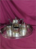 Vintage Sheffield reproduction set with tray