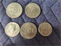5 collectible coins….