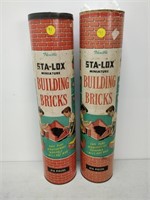 2 tubes of red Sta-lox building bricks