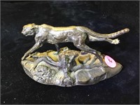 Franklin Mint Bronze, Cheetah, 3 inch H  , by Don