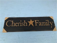 Cherish Family sign
