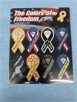 the colors of Freedom Collectors Magnetic Ribbons