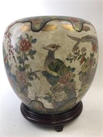 Hand-painted Chinese Planter w/ Stand