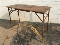 Vintage Folding Table w/ Storage