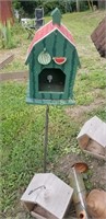 Bird houses and bird feeders